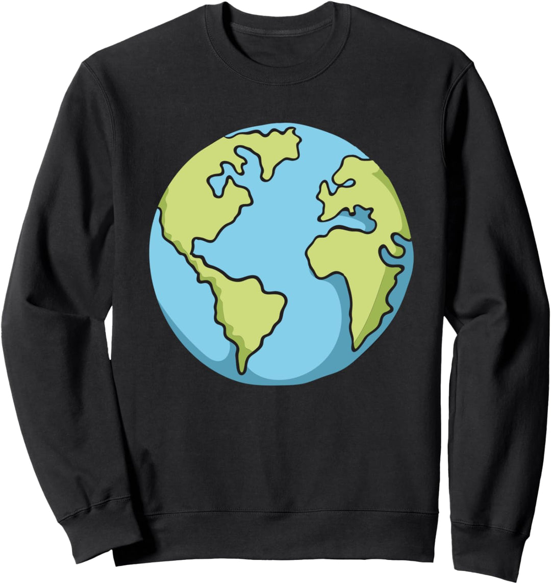 Erde Planet Welt Globus Weltkugel Sweatshirt