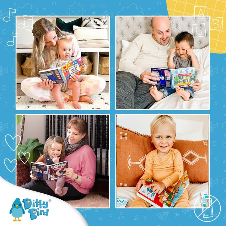 DITTY BIRD Spanisches Spielzeug für Kleinkinder 1–3,Kinderliederbuch für Babys,Spanisches Lernen für