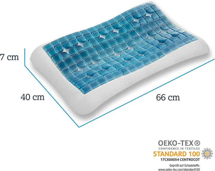 Technogel® Anatomic Curve Orthopädisches Nackenstütz-Kopfkissen – Patentiert, Schadstofffrei & Zerti