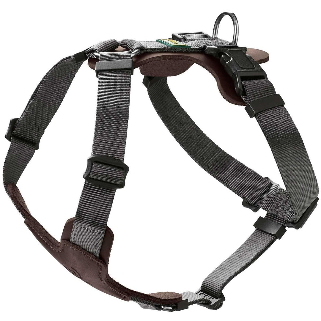 HUNTER AALBORG MIXED Hundegeschirr, XS-S, dunkelbraun/grau dunkelbraun/grau 38 - 51 cm, dunkelbraun/