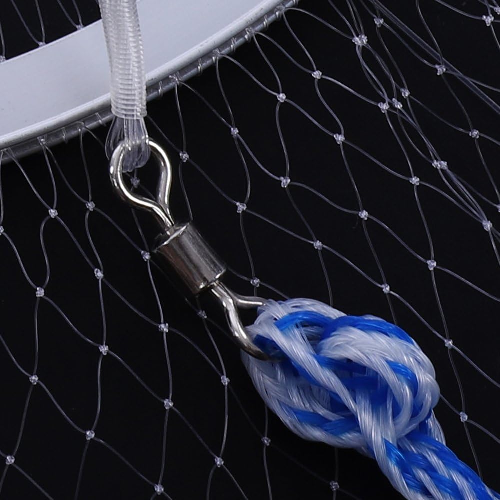 Cocoarm Fischernetz Hand Überwurf Angelnetz aus Nylon Angeln Net Tragbares Erweiterbar Nylon Mesh Ne