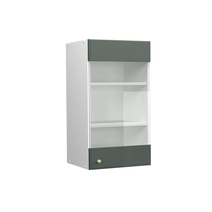 Vicco Küchenschrank Glas Fame-Line, Grün-Gold Landhaus/Weiss, 40 cm Grün-gold Landhaus Hängeglasschr