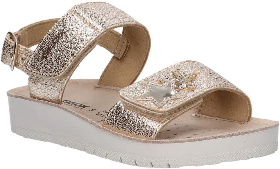 Geox Mädchen J Costarei Gi Sandals, Gold