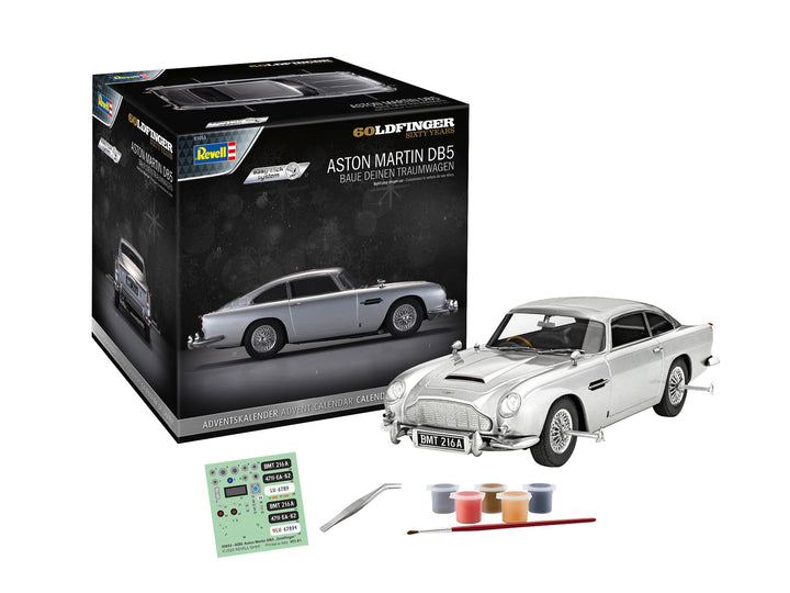 Revell Adventskalender James Bond Aston Martin DB5, James Bonds Auto in 24 Tagen zusammenbauen, Adve