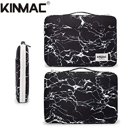 Kinmac Schwarzer Marmor-Schutz, 360 ° wasserdicht, 30.5 cm,33.8 cm (12 Zoll) Laptop-Tasche mit Griff
