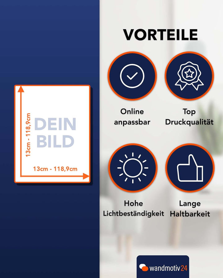 wandmotiv24 Premium Poster - Fotodruck als Wandbild - Posterdruck - Poster mit eigenem Foto - indivi