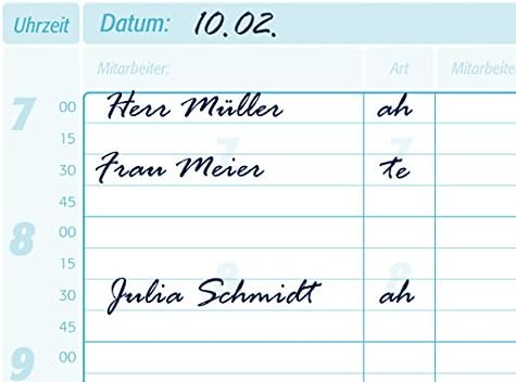 DailyMax Day 15 Terminplaner - 3 Spalten pro Tag, 7-20 Uhr im 15-Minuten-Takt, Wochenplaner für Prax
