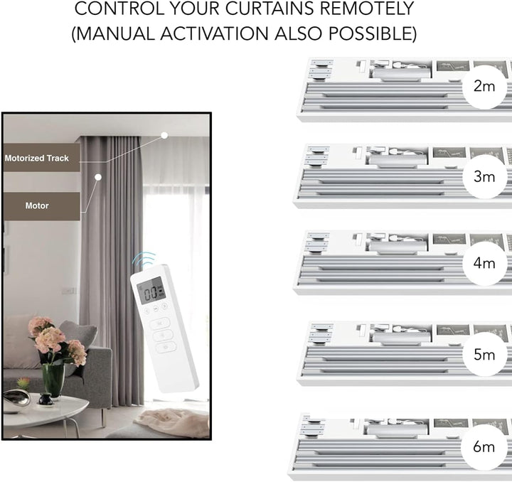 ABALON Elektrische Gardinenschiene, WLAN-Motor, kompatibel mit Alexa, Google Home und der Tuya Smart