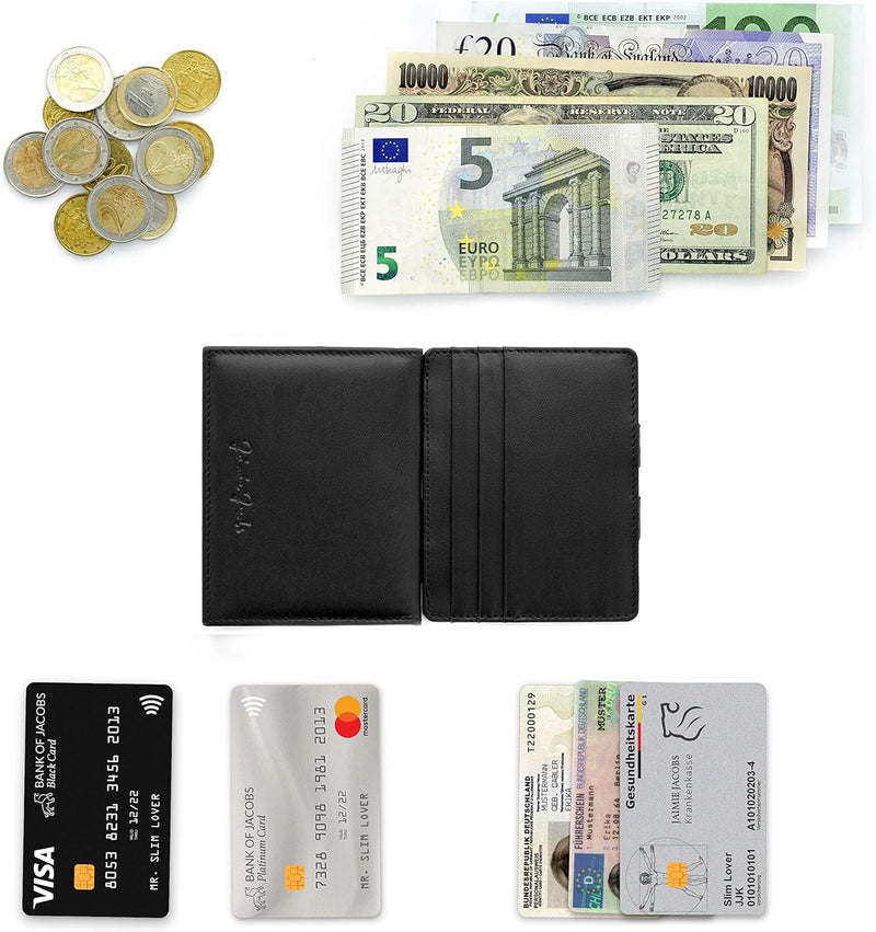 Jaimie Jacobs Flap Boy - Das Original - Magic Wallet mit Münzfach und RFID-Schutz Magischer Geldbeut
