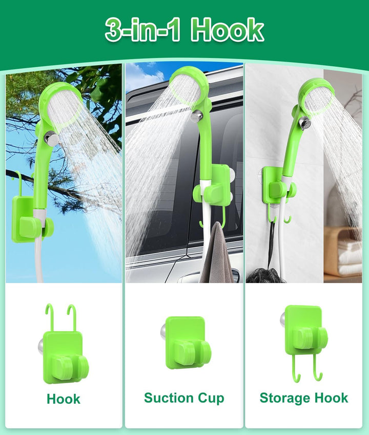 WADEO Tragbare Campingdusche Akku mit Pumpe, Camping Dusche mit wiederaufladbarem Akku [6000-8000mAh