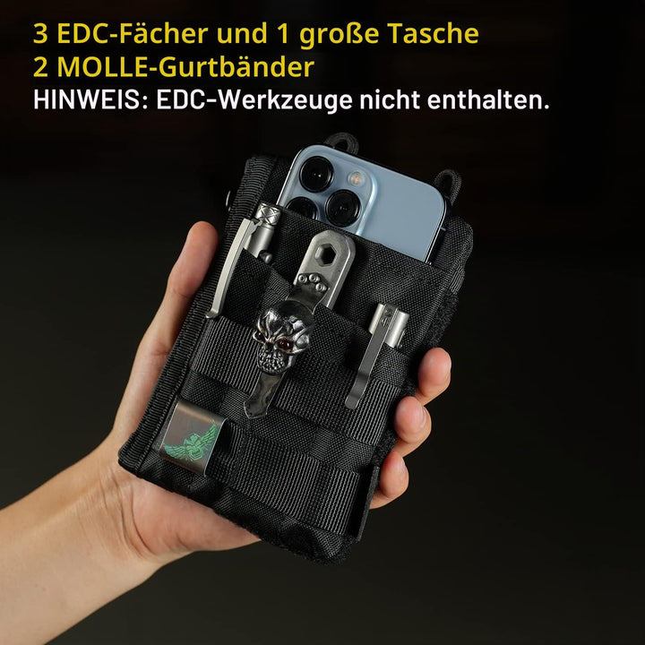 VIPERADE VE16 EDC Pouch Klein EDC Organizer Werkzeugtasche mit 7 Taschen,EDC Organizer Tasche für He