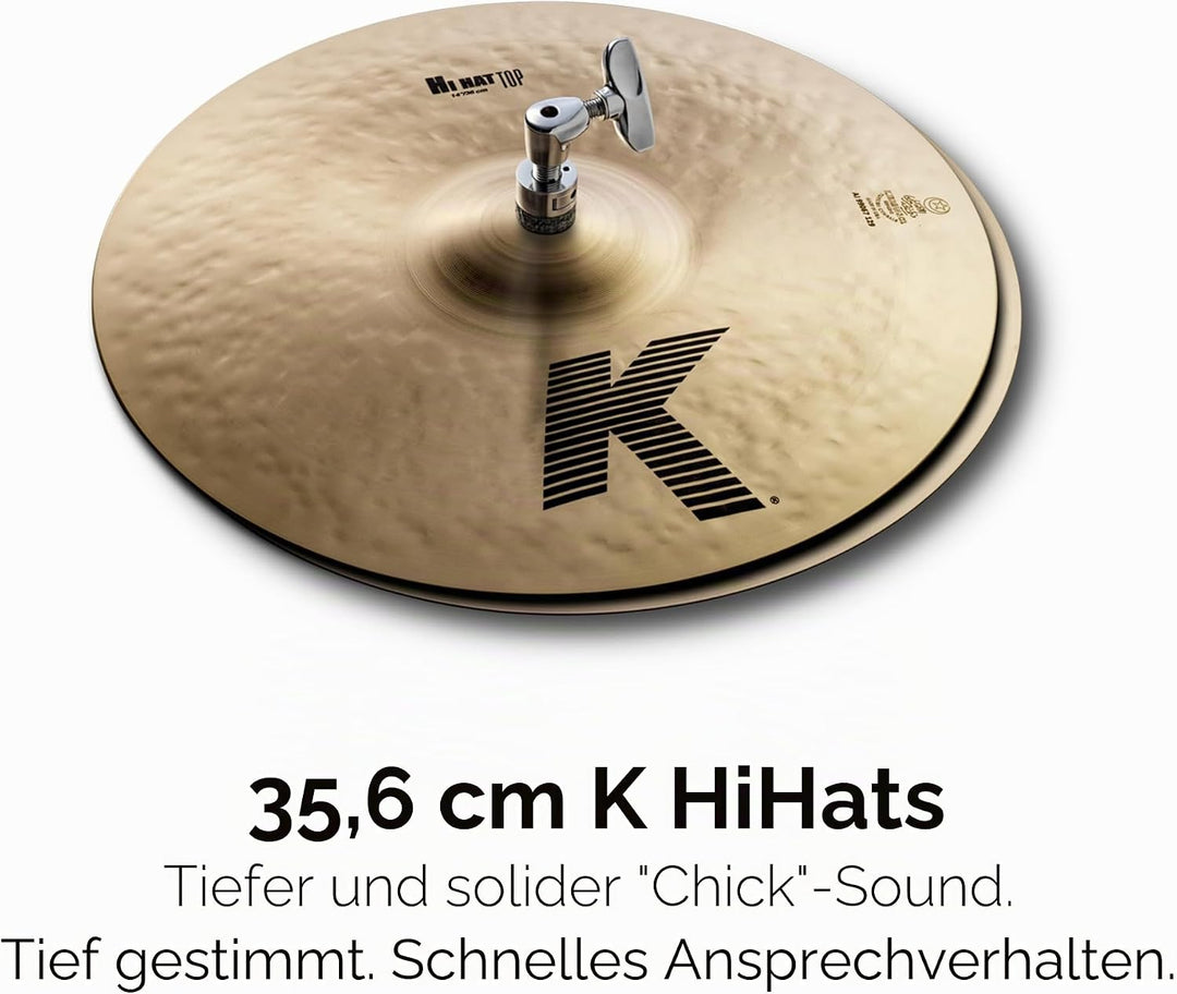 Zildjian K Zildjian Series Cymbal Box Set - 14" Hi-Hats, 16"/18" Thin Crash, 20" Ride K Series K Pac