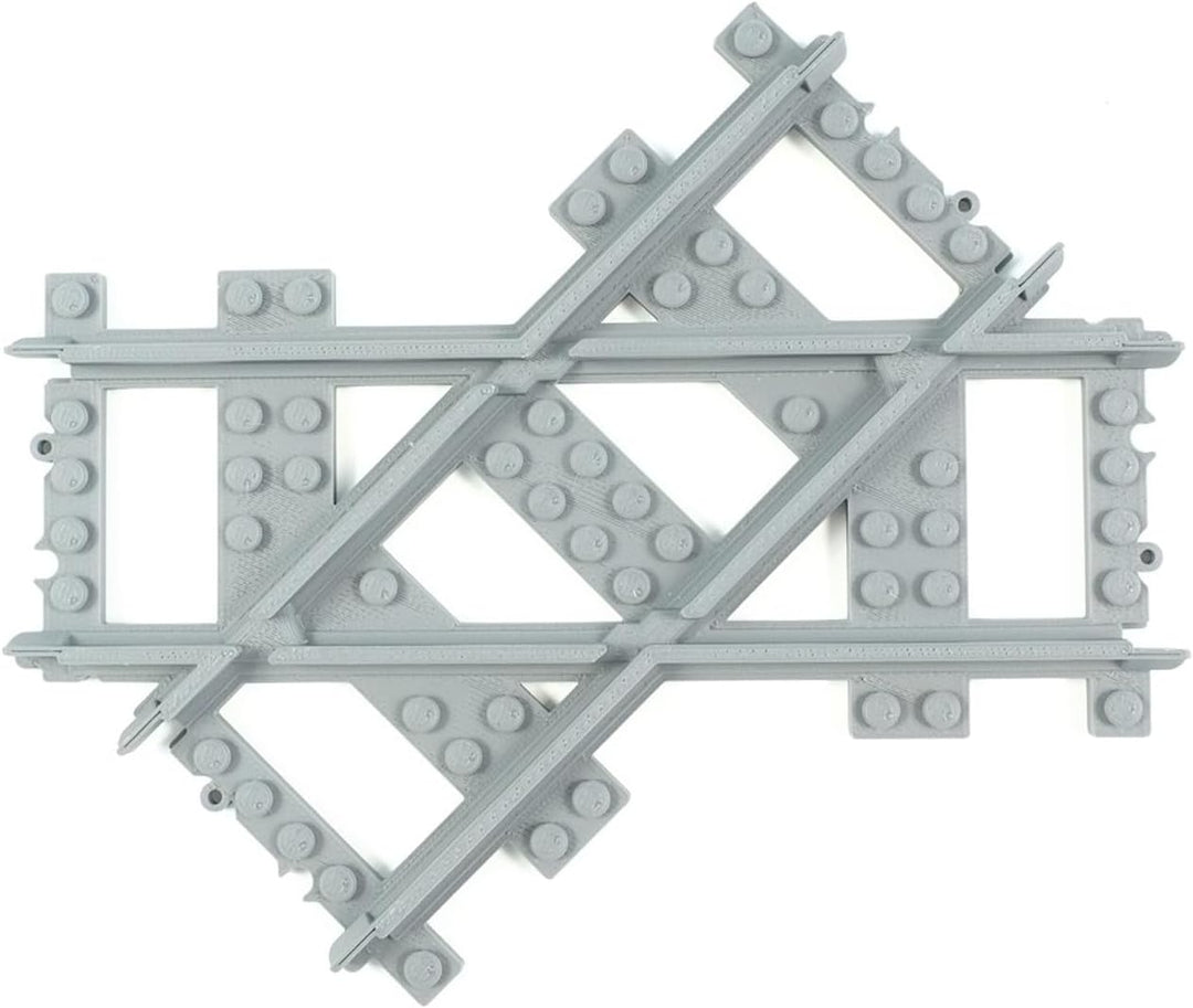 Trixbrix.eu Right 45 deg. Crossings Compatible with Lego City Train Sets 60197 60198 10277 60205 602