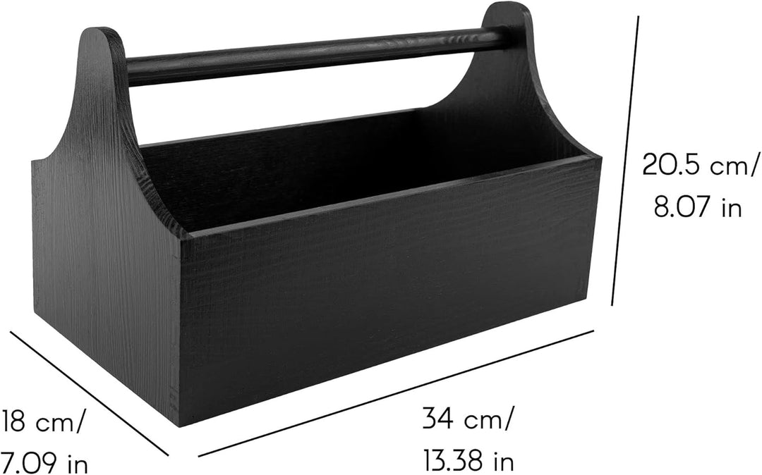 Creative Deco Werkzeugkiste Holz | Werkzeugkasten aus Holz | Masse 34 x 18 x 20,5 cm (+/- 0,5 cm) |