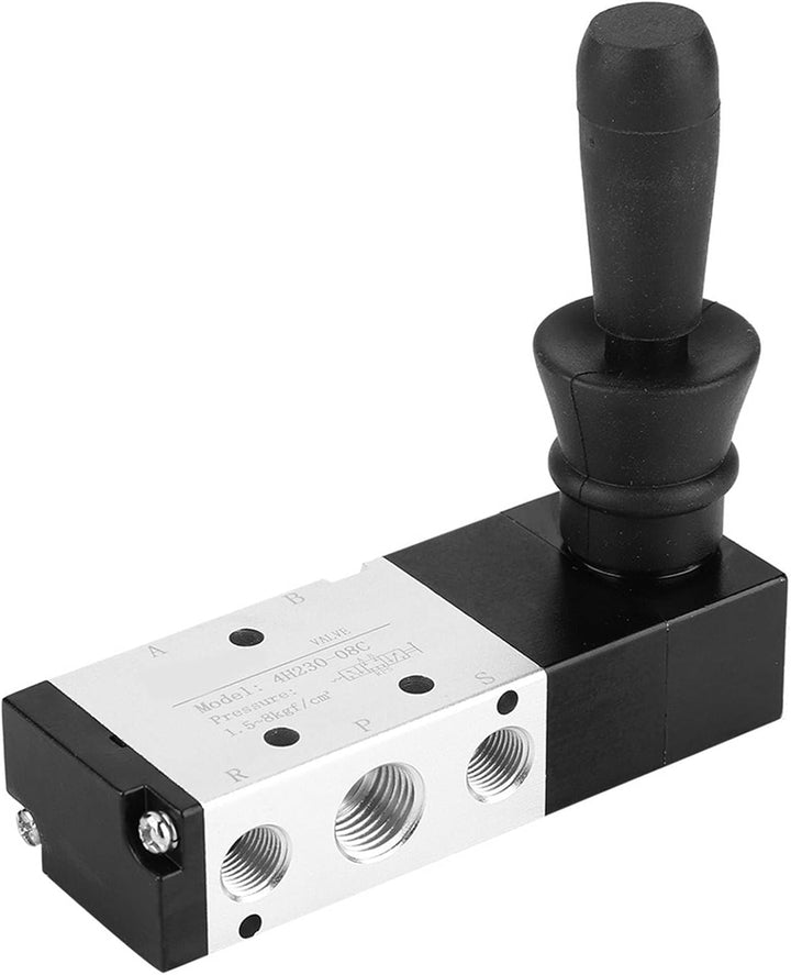 Oumefar G1/8 Luftregelventil 3 Position 5-Wege-Durchflussregelung Manuelles Ventil Pneumatisches mec