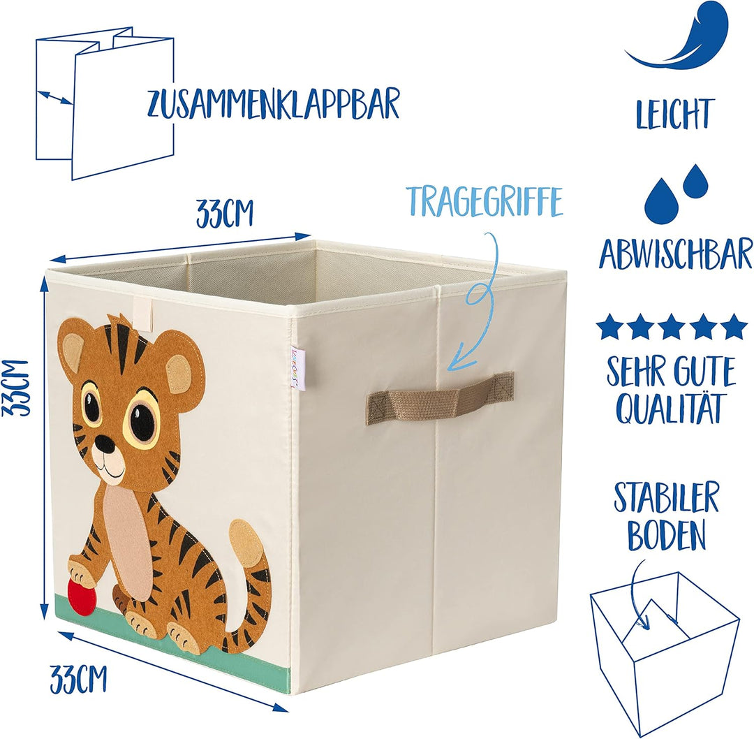 Premium Aufbewahrungsbox Kallax Kinder - 8 Motive (33x33x33cm) | Grösse passend als Kallax Boxen Kin