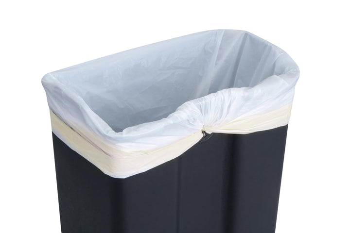 EKO E-Cube Tretmülleimer 50L Metall (34.5 x 50 x 65 cm, Dämpfer-System, Fingerabdruck frei, Stay-Ope