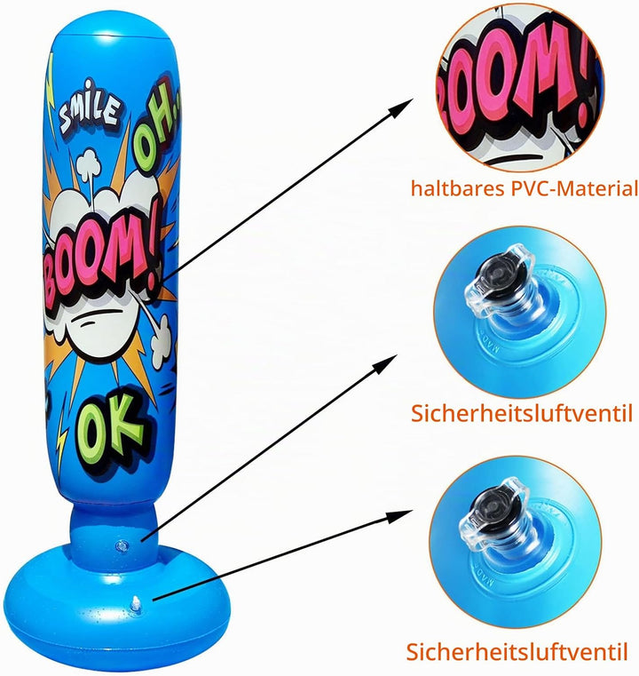 Sgizoku Standboxsäcke Sandsäcke Aufblasbare Sandsäcke Freistehende Sandsäcke Geeignet für Kinder Jug