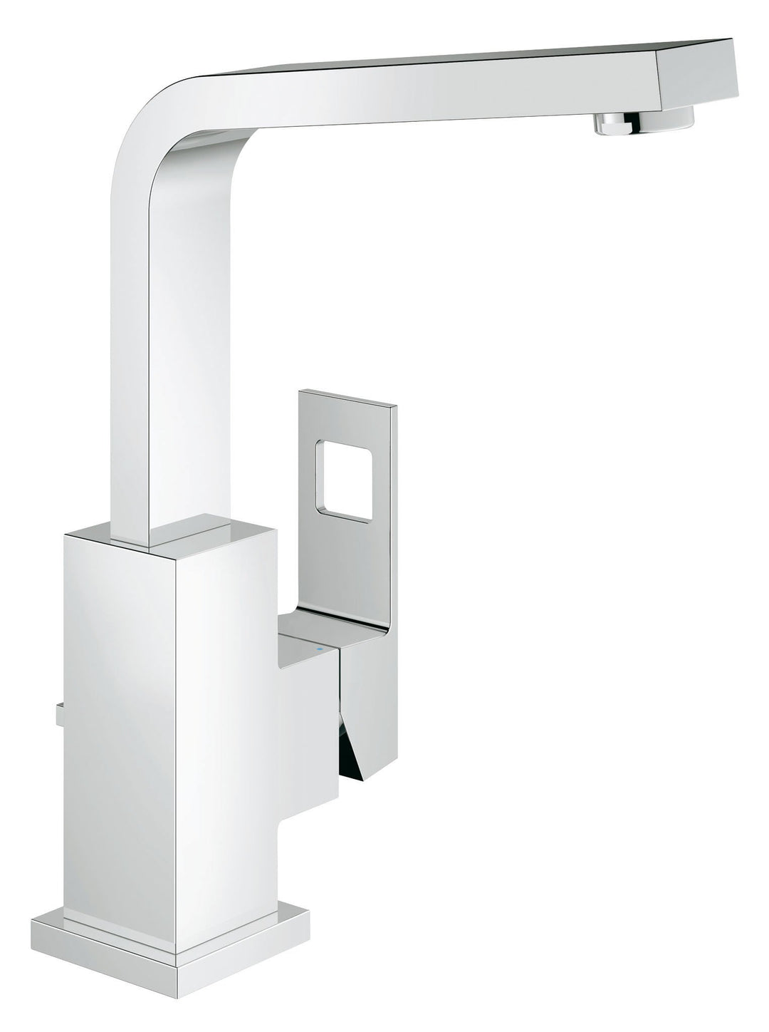 GROHE Eurocube - Einhand- Waschtischarmatur (wassersparend, hoher Auslauf, mit Zugstange), chrom, 23