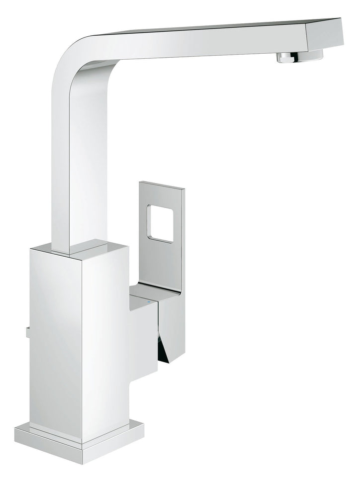 GROHE Eurocube - Einhand- Waschtischarmatur (wassersparend, hoher Auslauf, mit Zugstange), chrom, 23