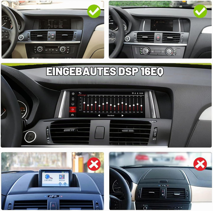 Fast Boot Linux Autoradio kompatibel mit BMW X3 X4-Reihe F25 F26 (2011-2013) CIC iDrive Upgrade | Bl