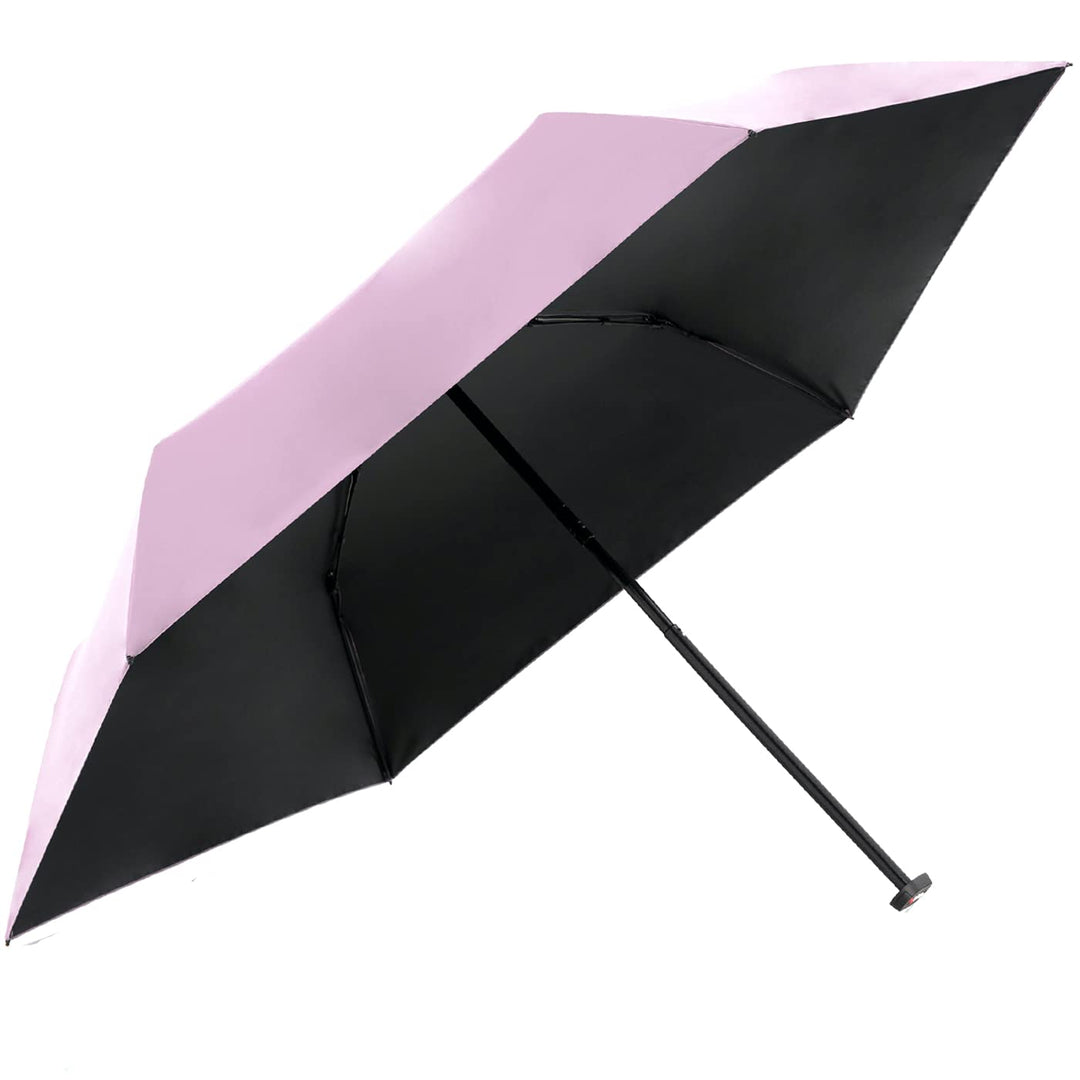 Knirps US.050 Ultra Light Slim Manual - Taschenschirm Regenschirm rose with black coating, Rose With