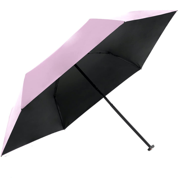 Knirps US.050 Ultra Light Slim Manual - Taschenschirm Regenschirm rose with black coating, Rose With