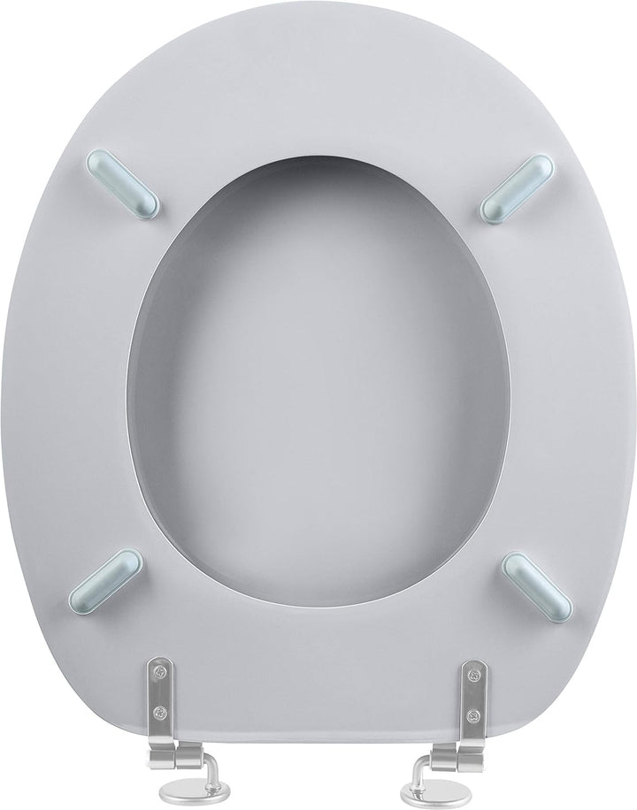 Cornat WC-Sitz "Modena" - Schlichter Look in manhattangrau - Hochwertiger Holzkern - Komfortables Si
