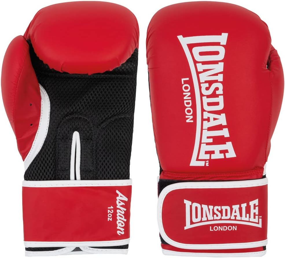 Lonsdale Unisex-Adult Ashdon Equipment 10 oz Red/White, 10 oz Red/White