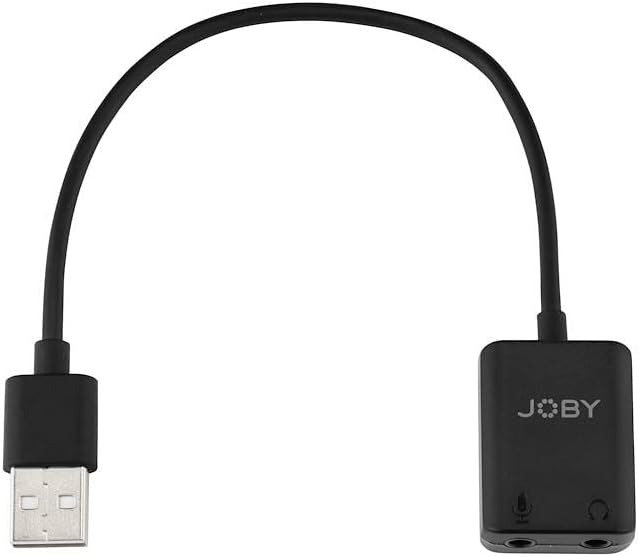 JOBY Wavo USB-Adapter, USB-Adapter für Wavo Mikrofon, Kompatibel with PCs, Laptops, Macs, tragbares