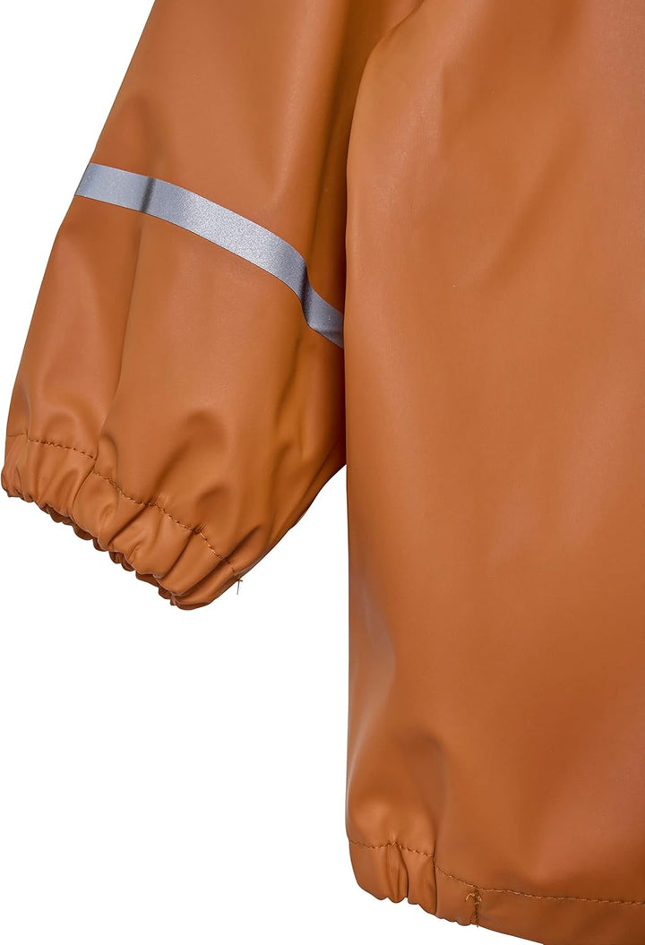 Celavi Unisex Kinder Basic Recycle Pu Rainwear Set 100 Amber Brown, 100 Amber Brown