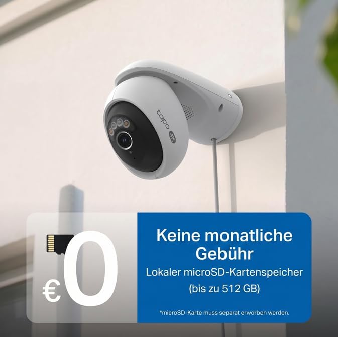 Tapo C560WS 4K 360° WLAN-Überwachungskamera für aussen, Wi-Fi 6 Dual-Band, Farbnachtsicht, kostenfre