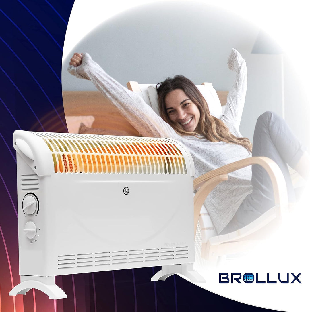 Elektroheizung 2000W LUX13 mobiles Heizgerät Thermoventilator Heizlüfter Elektroheizkörper weiss mob