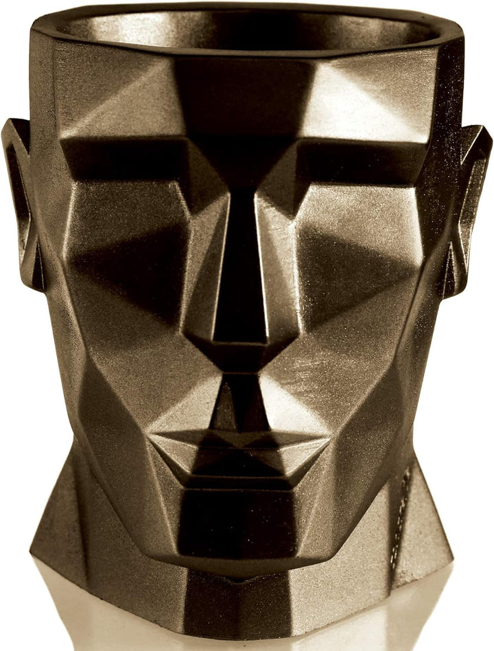 CONCRETTE Blumentopf aus Beton Apollo | Ø 12 cm | Brass | Zement-Pflanzkübel | Handgefertigt in der
