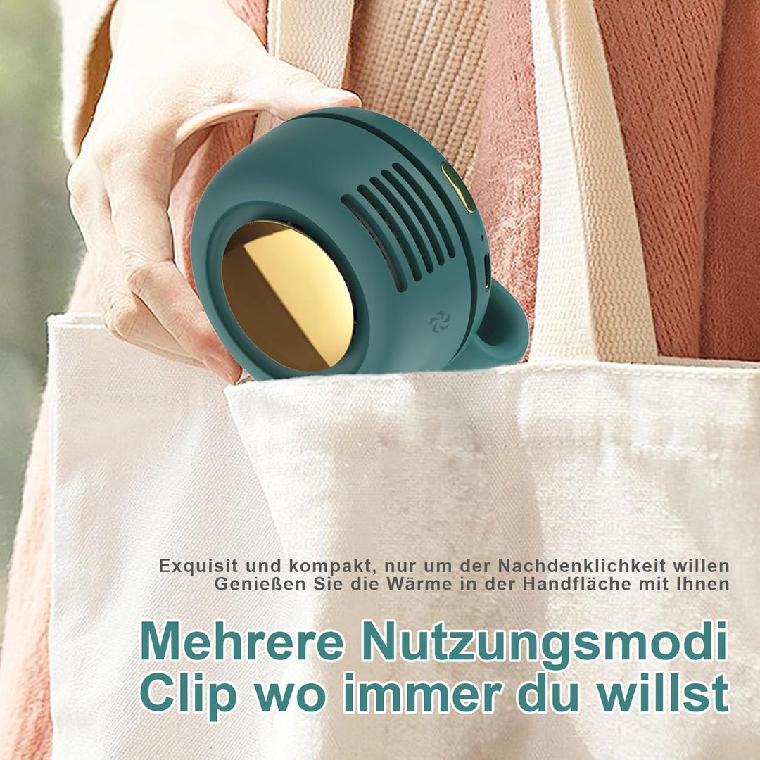 Small Clip Fan,Portable Silent Mini Bladeless Fan Clip On,Tragbarer Clip Ventilator,3 Geschwindigkei
