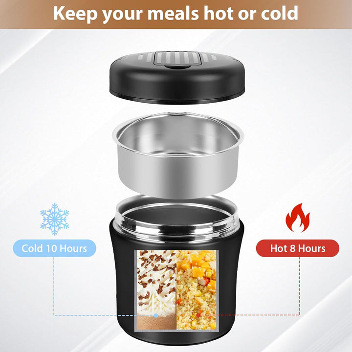 Thermobehälter für Essen 1200ml, 304 Edelstahl Wärmebehälter für Speisen, Thermos-lebensmittelbehält