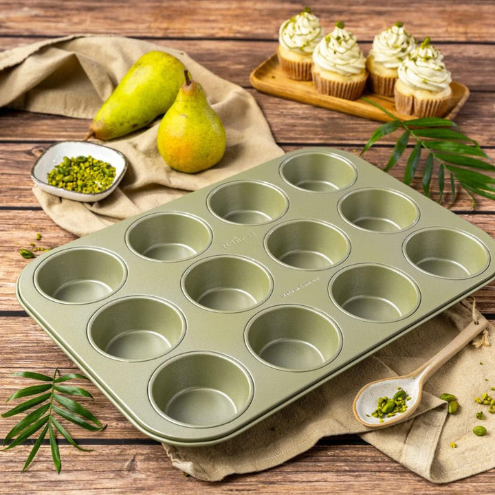 Zenker Muffinform für 12 Stück – Ressourcenschonende und klimaneutrale Backform für Muffins und Cupc