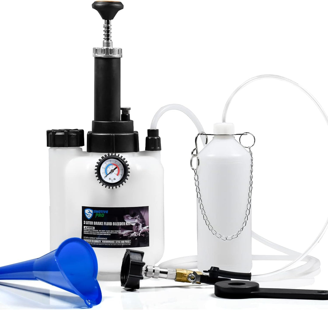 SMOTIVEPRO Bremsenentlüftungsgerät, 3L Bremsflüssigkeitswechselgerät mit 1L Bremsenentlüfterflasche