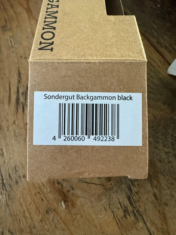 Sondergut - Backgammon (Black) / Echtleder Roll-Backgammon/Reisespiel für Erwachsene und Kinder/für