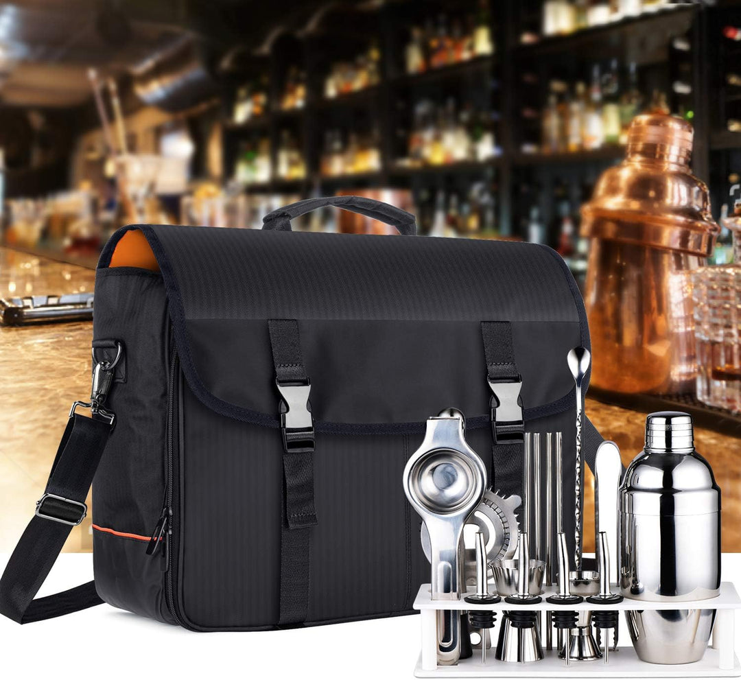 CURMIO Aufbewahrungstasche für Bartender, Barkeeper, Cocktail Shaker Set Reisetasche, Cocktailmixer