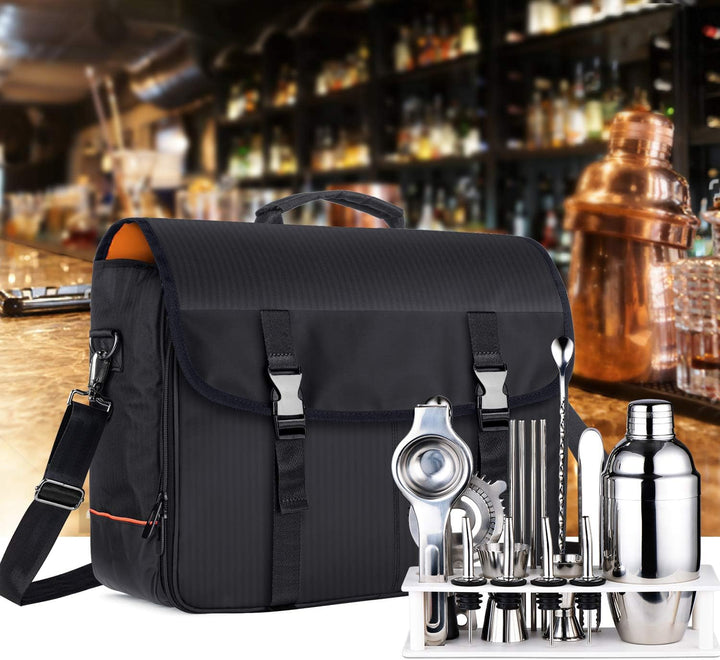 CURMIO Aufbewahrungstasche für Bartender, Barkeeper, Cocktail Shaker Set Reisetasche, Cocktailmixer