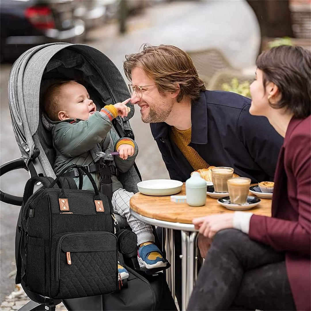 Fexkean Wickeltasche Rucksack Baby Wickelrucksäcke mit Grosser Kapazität Tragbare Reisewindeltasche