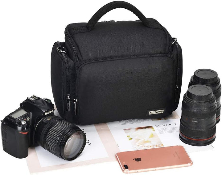 CADeN Kameratasche, Kamera-Umhängetasche Kompakte Kamera Tasche kompatibel für Canon Nikon Sony SLR/