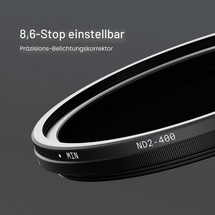 Urth 46 mm Variabler Graufilter ND2-400 (1-8.6 Stop) ND Filter 46mm, 46mm