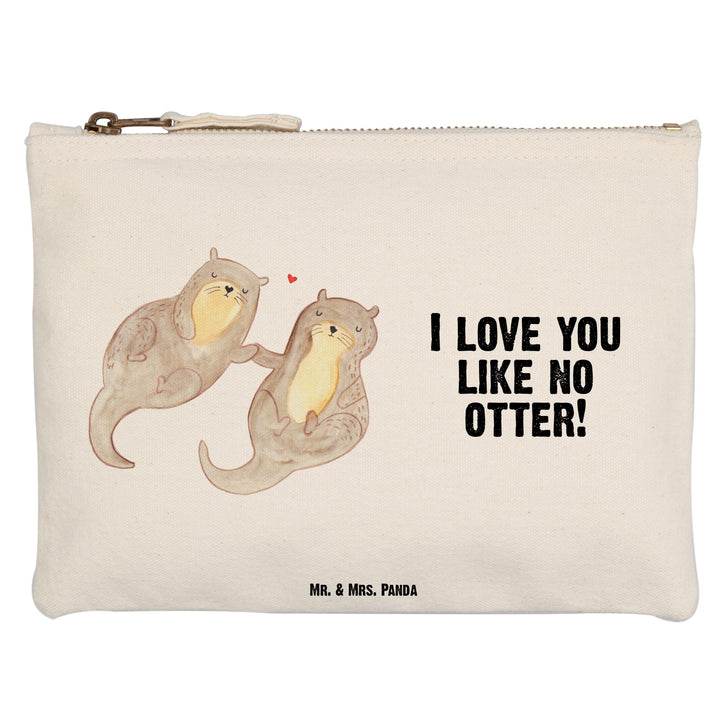 Mr. & Mrs. Panda Etui Otter Hände halten Grösse M - Geschenk, Federmappe, Paar, Liebe, Kulturbeutel,