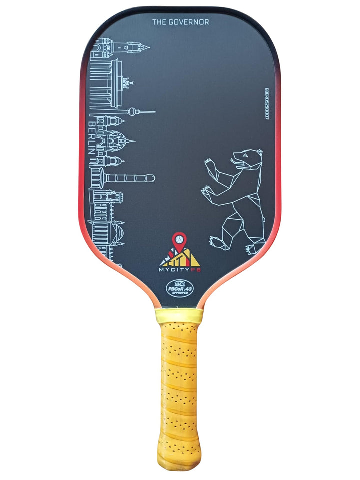 Pickleball-Schläger The Governor Berlin, USAP Zertifiziert, 42 cm, Rohkohlefaser + Fiberglas, 237-24
