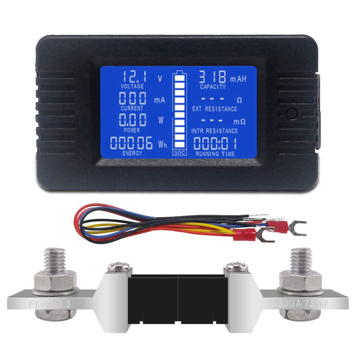 DC Voltmeter Amperemeter Energiezähler Batterie Monitoranzeige LCD Digital Multimeter für Auto Solar