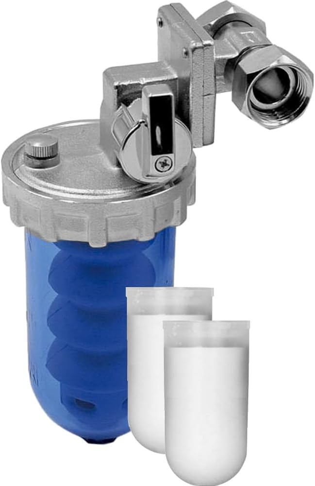 FERDOM Poliphosphatspender Feeder für Wassersysteme gegen Zunder und Korrosion. Ventil & Bypass, Mes