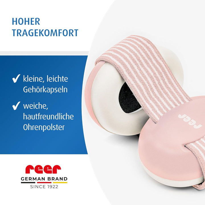 Reer Gehörschutz für Babys SilentGuard, besonders weich und leicht für den empfindlichen Babykopf, m