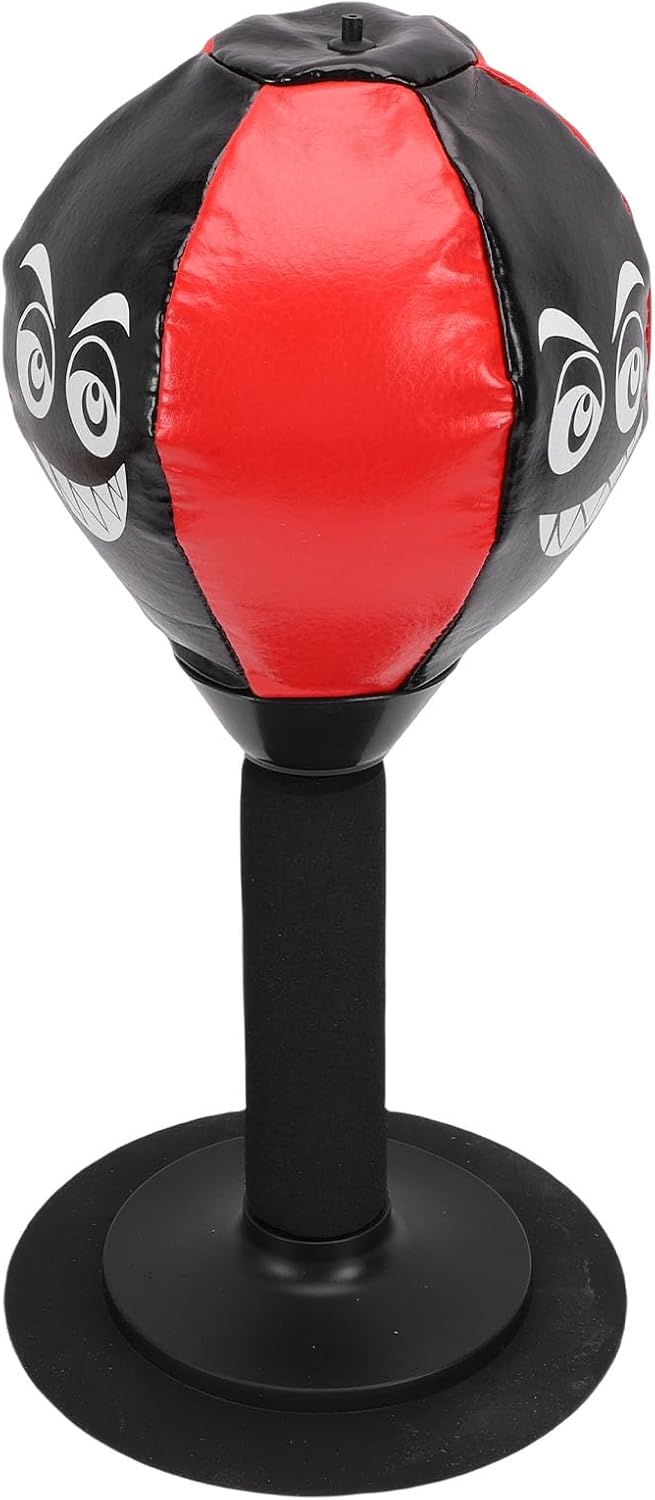 Desktop-Boxsack mit Saugnapfbasis, 18 cm, PU-Material, Lustiger, Entspannender Tisch-Boxball für Zuh